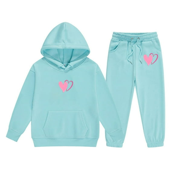 RTKFRFLM Toddler Girls Fall Sweatshirt Outfits Girls Outfits Set Winter Hoodie And Joggers Comfy Casual Kids Teen Clothes With Stylish Clothing Sets,Size 2-3 Years