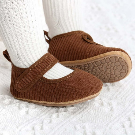 RTKFRFLM Toddler Shoes, Baby Sneakers For Infants Soft Corduroy First Casual Shoes For Girls And Boys Comfortable Everyday Footwear,Size 12-18 Months