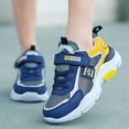 thumbnail image 1 of RTKFRFLM Toddler Shoes, Boys Sneakers Breathable Mesh Sports Shoes For Kids Lightweight Comfortable Walking Running Outdoor Play Non Slip Durable Easy On Off Hook And Loop Strap,Size 10.5-11 Years, 1 of 5
