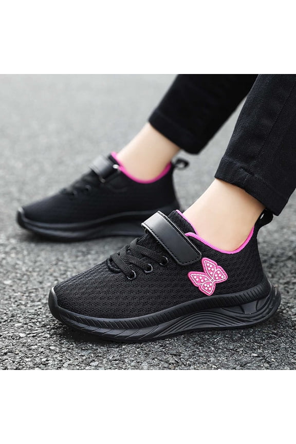 Toddler Shoes, Girls Sneakers Breathable Mesh Lightweight Comfortable Sports Shoes For Kids With Non Slip Flexible Sole,Size 13-14 Years