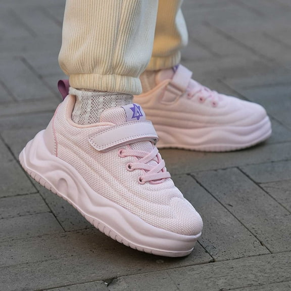 RTKFRFLM Toddler Shoes, Girls Sneakers For Everyday Casual Wear Comfortable Fixed Lightweight Breathable School Shoes For Kids,Size 13.5-14 Years