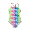thumbnail image 1 of RTKFRFLM Toddler Swimsuit Girls 1 Piece Summer Tie Dye Swimsuit Rainbow Color Swimsuit Beach Swimsuit,Size 8-9 Years, 1 of 9
