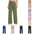 thumbnail image 1 of RTKFRFLM Uniform Pants for Girls Straight Leg School Trousers for Kids Ages 5-14 for School Uniform and Classroom Wear Back to School Clothes, 1 of 6