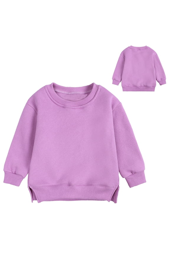 Warm Sweatshirt Solid Color Pullover Hoodie for Babies Green 6-9 Months