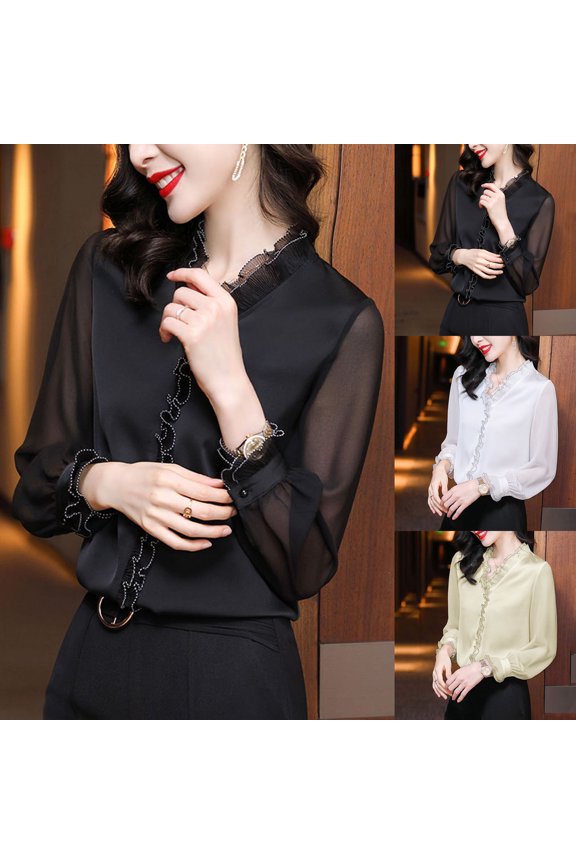 Women's Ruffle Trim Solid Color Shirt Summer Fashion Short Sleeve Tunic Top Casual Loose Fit T-Shirt Soft Lightweight Breathable Daily Wear Trendy Elegant Pullover Clothing For Lady