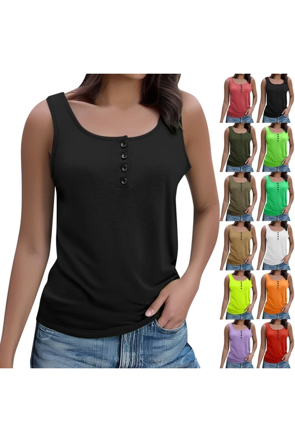 RTKFRFLM Womens Summer T-Shirts Fashion Button Down U Neck Loose Fit Short Sleeve Drawstring Tops Trendy Ladies Spring Clothing Solid Color Pullover Tunic Blouse Tee