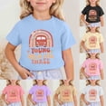 thumbnail image 1 of RTKFRFLM Young Wild and Three Girls T-Shirt 3rd Birthday Graphic Short Sleeve Round Neck Tee Top for Ages 3-13 Kids Summer Celebration Cotton Shirt Cute Third Birthday Party Outfits, 1 of 4
