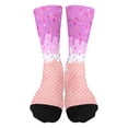 thumbnail image 1 of RTKFRFLM Youth Boys Girls Ice Cream Print Socks Comfy Athletic Casual Novelty Pattern Crew Socks Fashion Hosiery Pack, Size 7-12 Years, 1 of 2
