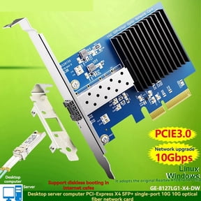 RTL8127AF Server and Workstation 10G + Fiber Optic PCIe Card - PCIe 3.0 x4, Single Port, 11 Compatible
