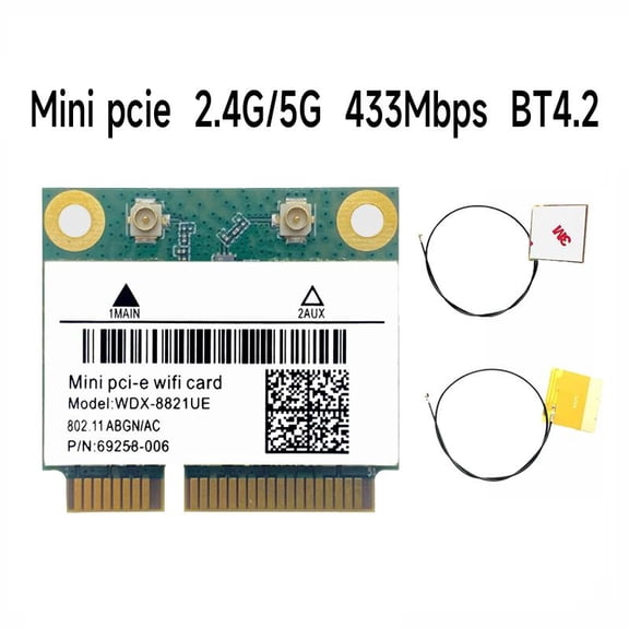 RTL8821CE 802.11AC Wi-Fi+BT 4.2 433Mbps WIFI 4.2 Bluetooth 2.4GHz 5GHz dual-band mini PCIe 802.11AC 433M wifi CARD RTL8821