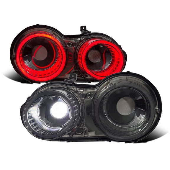 RTMOTO LED Taillights Taillamps Assembly Compatible with 2009-2022 GT-R R35 V6 Premium LED Halo Gen2 Versatile Style Stealth Upgrade Smoked Lens/Tinted/Clear Reflector