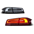 thumbnail image 1 of RTMOTO LED Taillights Taillamps Assembly Compatible with Model S EV 2021-2025 Amber Signal Red Brake Running White Reverse Lights White Tubes/Smoked-out Lens, 1 of 6