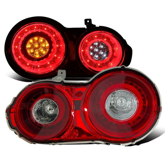 RTMOTO fit for 09-22 GT-R R35 V6 Premium LED Halo Versatile Style Stealth Upgrade Tail Lamp Lights Red Lens/Clear/Chrome