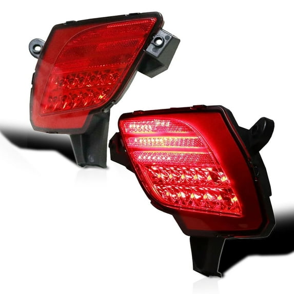 RTMOTO fit for 13-16 CX-5 GS GT KD Rear Bumper LED Reflector Fog Brake,Stop Lights,Red