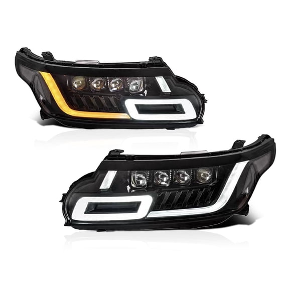 RTMOTO fit for 14-17 Range Rover Sport L494 4 Eye Hi-Low Beam Dynamik Projector Headlights Lamp Assembly