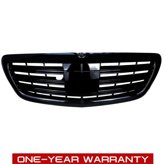 RTMOTO fit for 14+X222,W222 Car Grille Grill Insert w/Camera Support Gloss Blacked-out