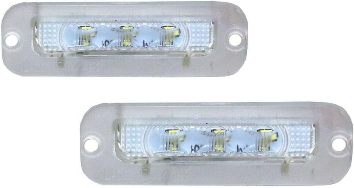 RTMOTO fit for 90-12 G-klasse W463 G550 G55 LED License Plate Light Lamps Built 3LEDs White