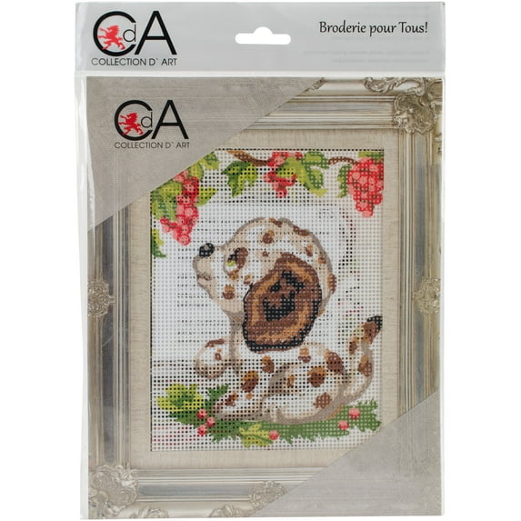 RTO CD3195K 20 x 25 cm Collection D Art Stamped Needlepoint Kit Dalmation Puppy