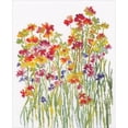 thumbnail image 1 of RTO Counted Cross Stitch Kit 10.5"X13.25"-Flower Watercolour (14 Count), 1 of 2