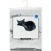 RTO Counted Cross Stitch Kit 10.5"X9.25"-Among Black Cats I (14 Count)