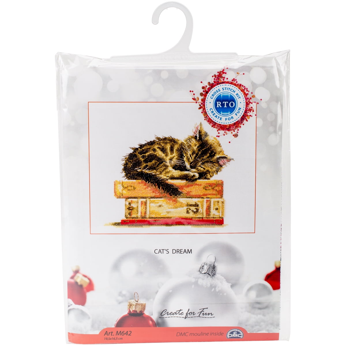 RTO Counted Cross Stitch Kit 7.75"X6.5"-Cat's Dream (14 Count)