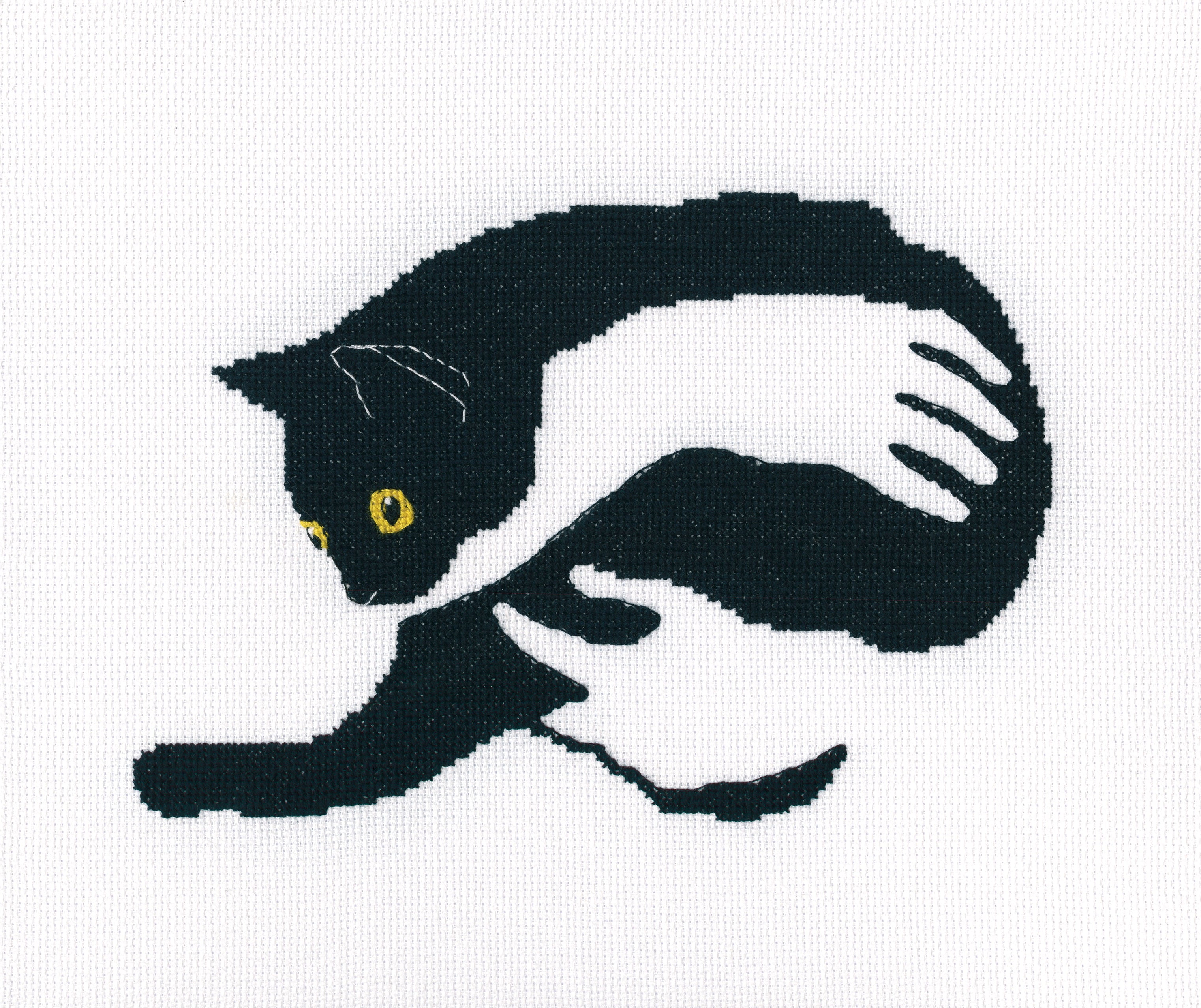 RTO Counted Cross Stitch Kit 8"X5.5"-Among Black Cats II (16 Count)