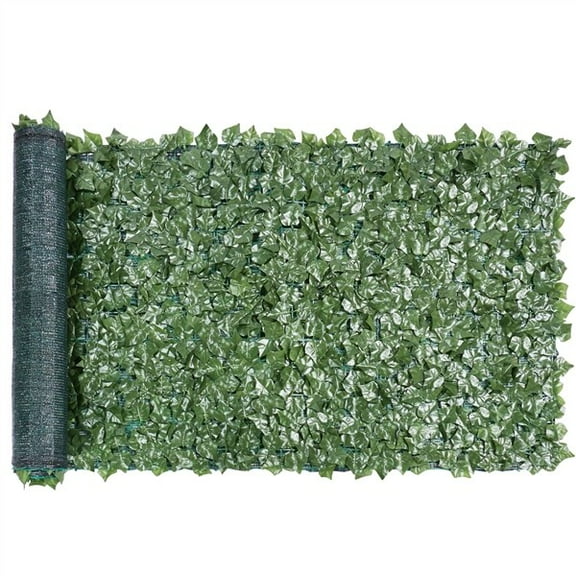 RTRWDC Artificial Faux Ivy Privacy Screen Green PE Material 38×116in 3-Layer Structure (Leaves+Mesh+Shade Net) Breathable Decor for Garden/Balcony/Fence/Wall