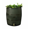 thumbnail image 1 of RTS Companies 5513-000100-5681 Round Rain Barrel 35USG - Brown with Brass Spigot, 1 of 4