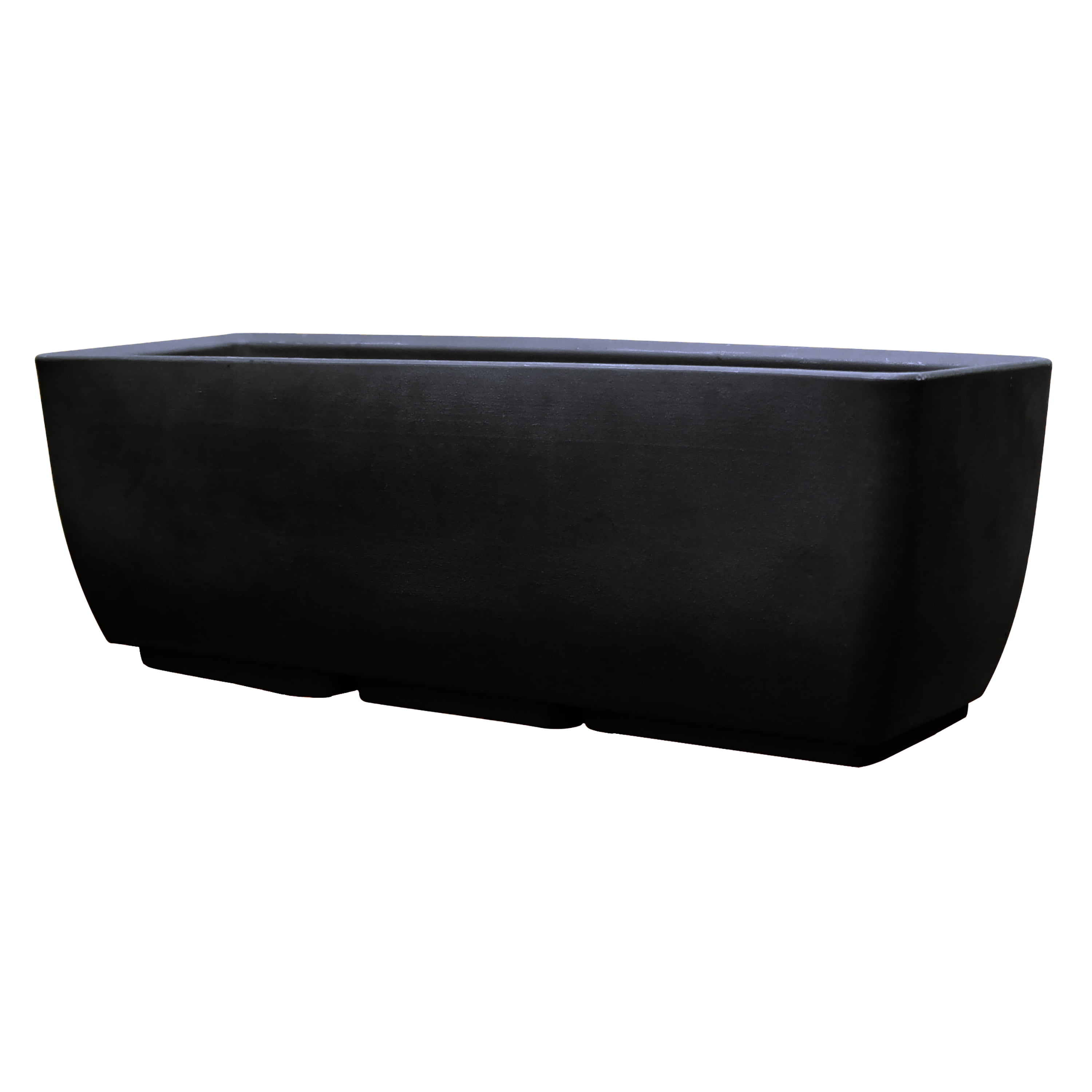 Black Rectangular Polyethylene Indoor/Outdoor Planter