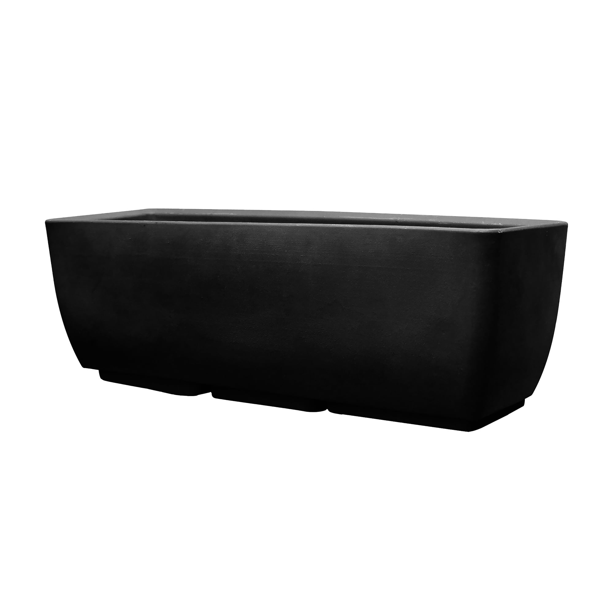 Black Rectangular Polyethylene Indoor/Outdoor Planter