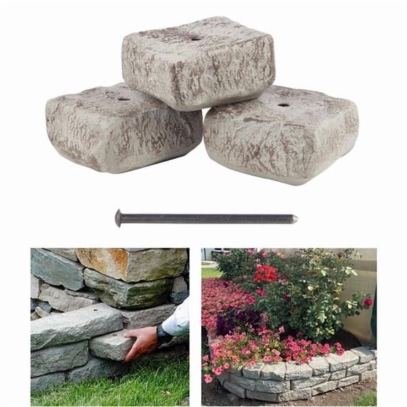 RTS Home Accents 55060003100081 Rock Lock Raised Garden Bed End Rock ...