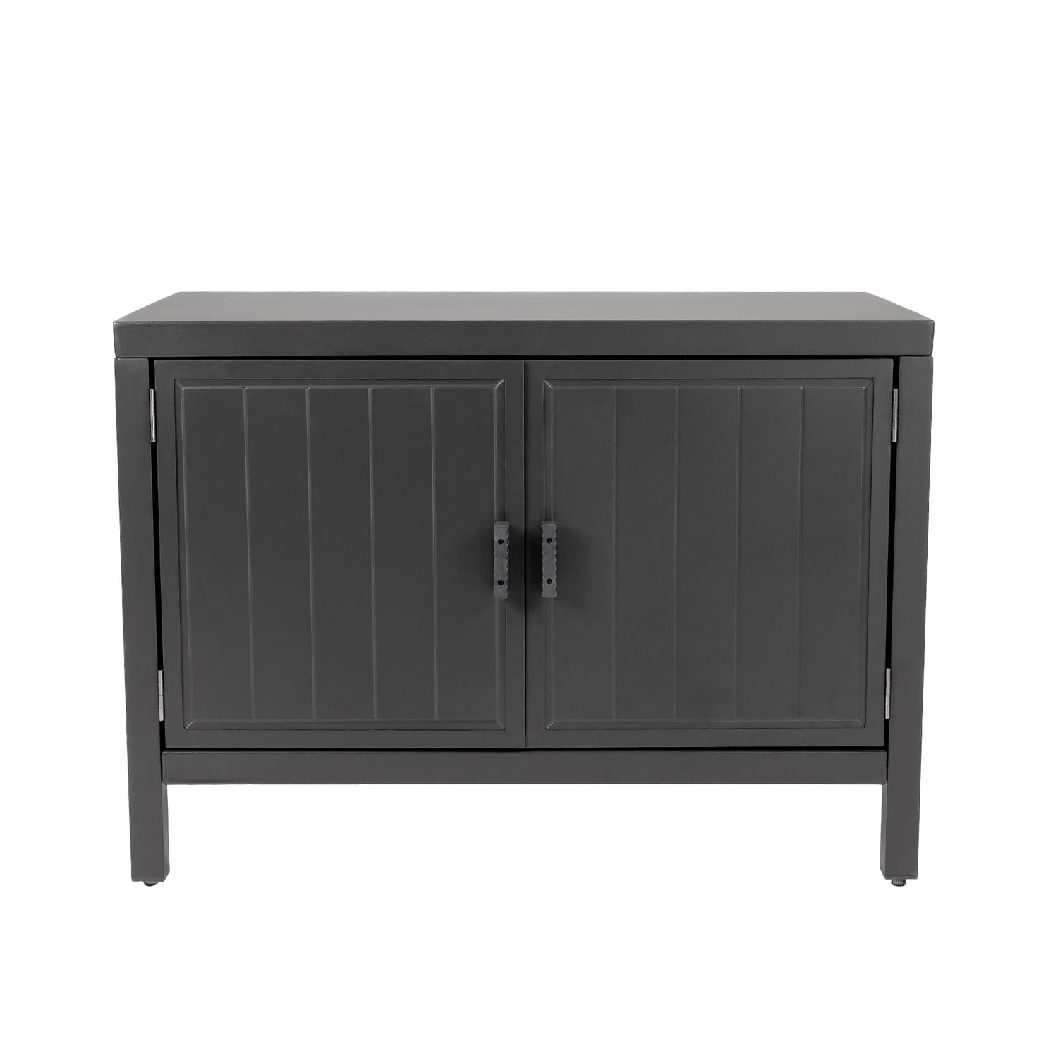 Dark Gray Powder-Coated Aluminum Outdoor Kitchen Cabinet
