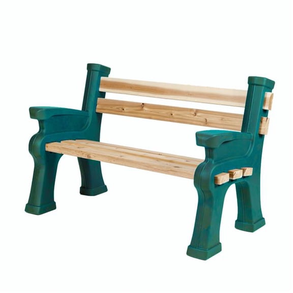 RTS Home Accents 570200100A4281 Classic Bench Ends with back and armrest - Green