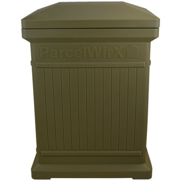 RTS Home Accents ParcelWirx Vertical Large Package Delivery Box with Lift Off Lid, Oak Color