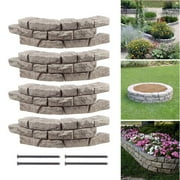 RTS Home Accents Rock Lock Raised Garden Bed Curved Rock Pack of 4
