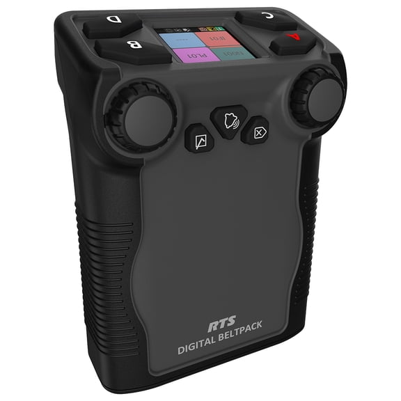 RTS Intercom Systems DBP 4-Channel IP Digital Wired Beltpack Transceiver with 4F Headset