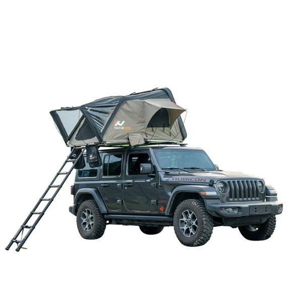 RTT Roof Top Tent,HardRooftop Tents for Truck SUVCamping,Trip,Detachable Tent Awning with Mattress,AirPad,Bottom Ocean Pad,Telescoping Ladder,LED Light,Easy Installation