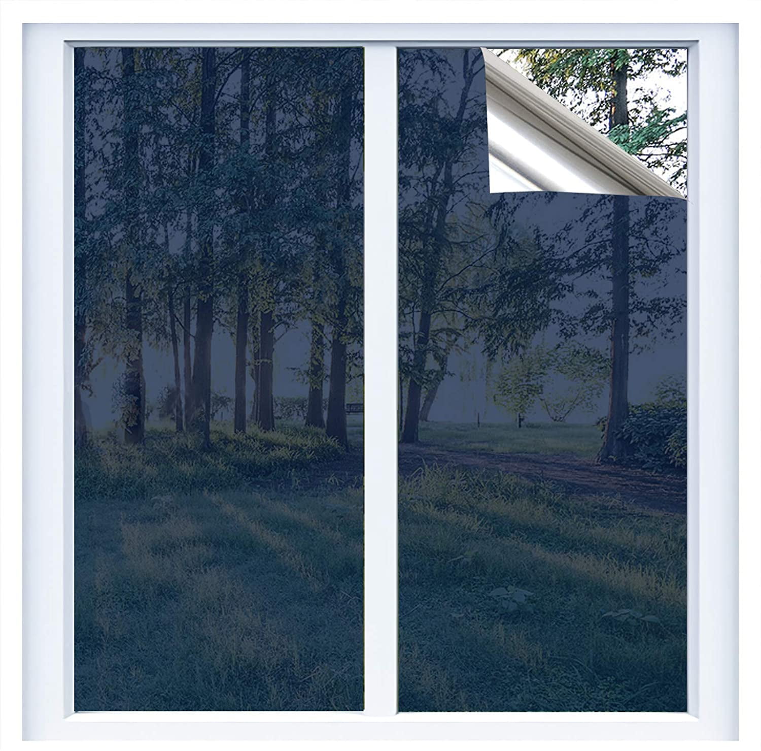 Window Film Privacy One Way Mirror Tint For Home Sun Uv Blocking