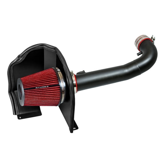 RTUNES RACING - BLACK - HEAT SHIELD COLD AIR INTAKE Compatible For 2014-2017 CHEVROLET SILVERADO 14-17 CHEVROLET SILVERADO 1500 / GMC SIERRA 1500 4.3L V6
