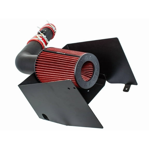 RTUNES RACING - BLACK - HEAT SHIELD COLD AIR INTAKE Compatible For 2004-2008 FORD F150 5.4L V8