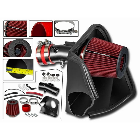 RTUNES RACING - BLACK - HEAT SHIELD COLD AIR INTAKE Compatible For 2007-2012 NISSAN ALTIMA 3.5L V6