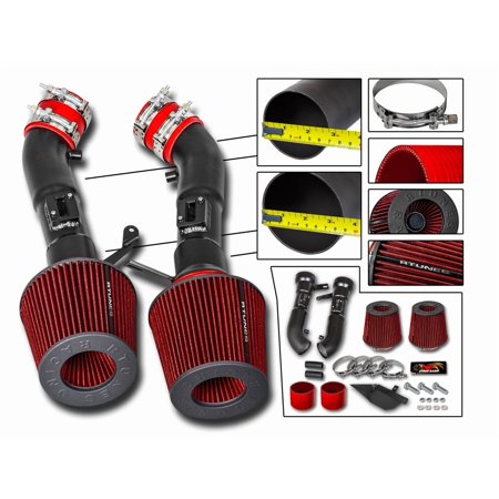 RTUNES RACING - BLACK - HEAT SHIELD COLD AIR INTAKE Compatible For 2009-2014 NISSAN 370Z 3.7L V6