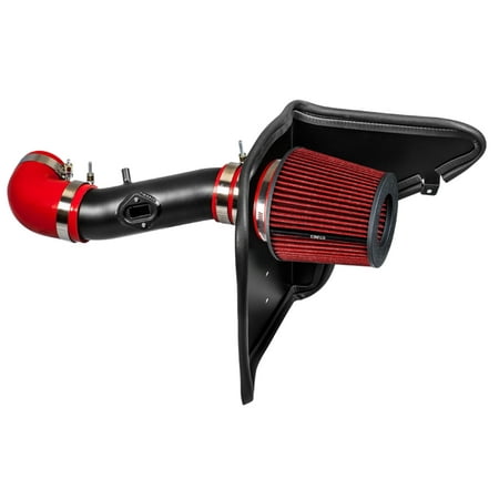 RTUNES RACING - BLACK - HEAT SHIELD COLD AIR INTAKE Compatible For 2010-2011 CHEVROLET CAMARO 3.6L V6