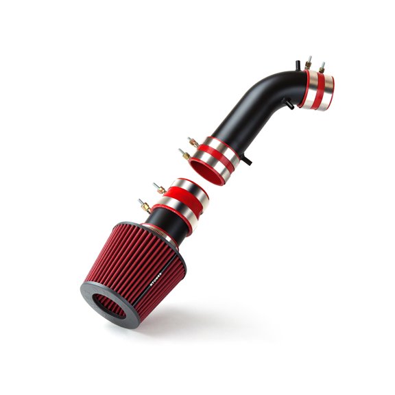 RTUNES RACING BLACK PIPE HEAT SHIELD COLD AIR INTAKE Intake Airflow Inductions Kit + FILTER Compatible For 96-98 4Runner 3.4L / 95-98 T100 / Tacoma 3.4L