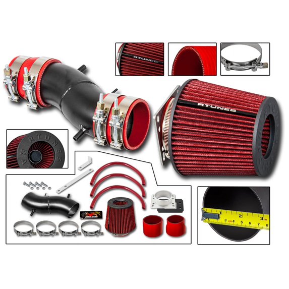 RTUNES RACING - BLACK - SHORT RAM INTAKE Compatible For 1991-1999 NISSAN SENTRA 91-99 NISSAN SENTRA / 93-97 NISSAN ALTIMA