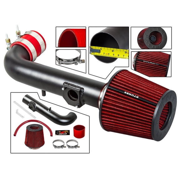 RTUNES RACING - BLACK - SHORT RAM INTAKE Compatible For 1998-2002 TOYOTA COROLLA 98-02 COROLLA