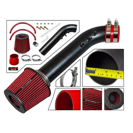 RTUNES RACING BLACK PIPE SHORT RAM AIR INTAKE + FILTER Compatible For 99-00 Honda Civic Si 1.6L I4