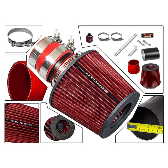 RTUNES RACING - BLACK - SHORT RAM INTAKE Compatible For 1999-2004 VOLKSWAGEN GOLF 99-04 VOLKSWAGEN GOLF/JETTA/GTI 1.8T/2.0L/VR6