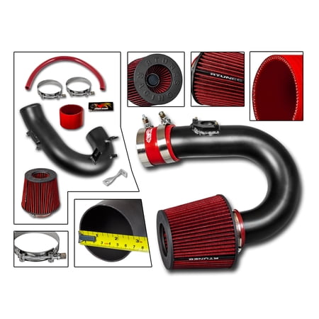 RTUNES RACING BLACK PIPE SHORT RAM AIR INTAKE + FILTER Compatible For 00-05 Celica GT 1.8L I4