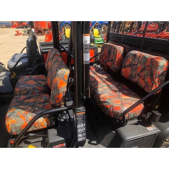 RTV2-MC2ORANGE 2015 and Newer Kubota RTV X1140, Seat Covers for Front and Rear Seats